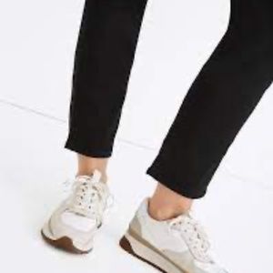 New! Madewell Kickoff Trainer Platform Neutral Colorblock Leather Sneakers Shoes